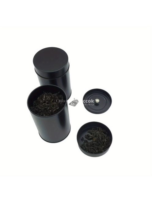 12 db fém Teafű tároló doboz Lezárt Dupla Fedéllel