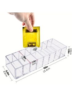 Átlátszó zöbbrekeszes teafilter tartó