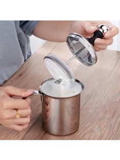 Egy darab, rozsdamentes acél pumpás tejhabosztó