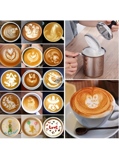 Egy darab, rozsdamentes acél pumpás tejhabosztó