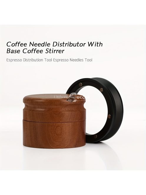 Espresso kávékeverő készlet fa talppal