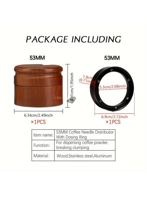 Espresso kávékeverő készlet fa talppal