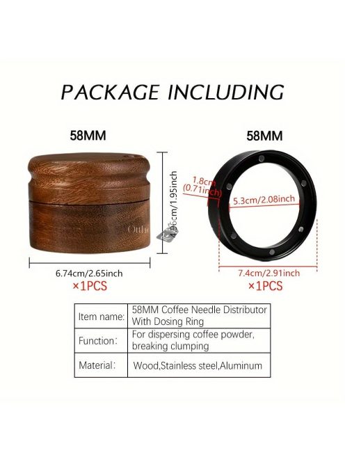 Espresso kávékeverő készlet fa talppal