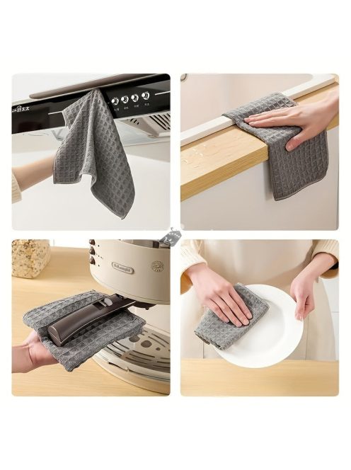 4db Bolyhosmentes Barista Törölközők - Nedvszívó és Tartós Tisztítókendők Kávéfőzőkhöz