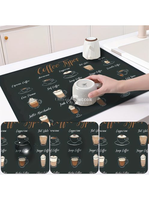 Retro kávémintás alátét