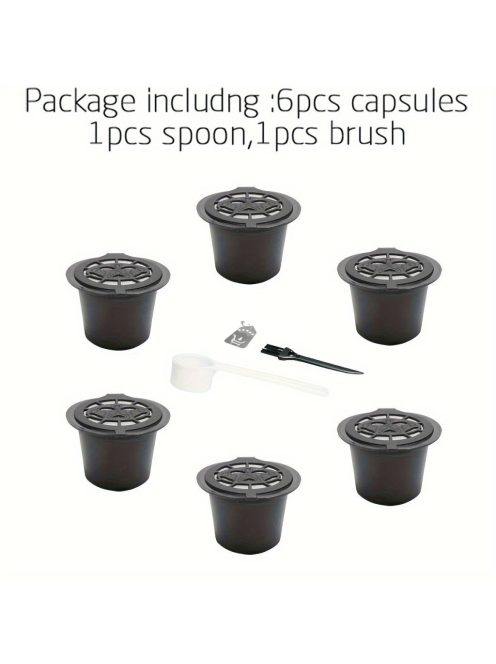 6db újratölthető eszpresszó kávé kapszula