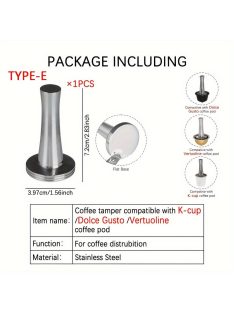   Prémium Rozsdamentes Acél Kávépréselő - Kompatibilis a Nespresso, Vertuoline, Dolce GustoKapszulákkal