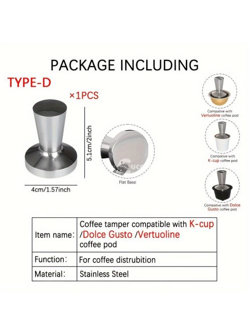 Prémium Rozsdamentes Acél Kávépréselő - Kompatibilis a Nespresso, Vertuoline, Dolce GustoKapszulákkal