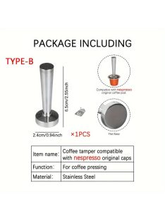   Prémium Rozsdamentes Acél Kávépréselő - Kompatibilis a Nespresso, Vertuoline, Dolce GustoKapszulákkal