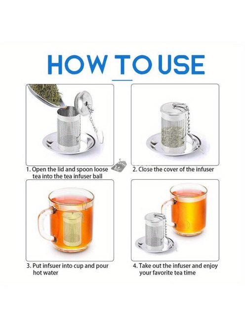 Rozsdamentes acél teafű szűrő