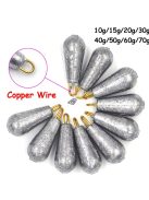 5db Professzionális Horgászmerevítők - Ólomvízcseppek