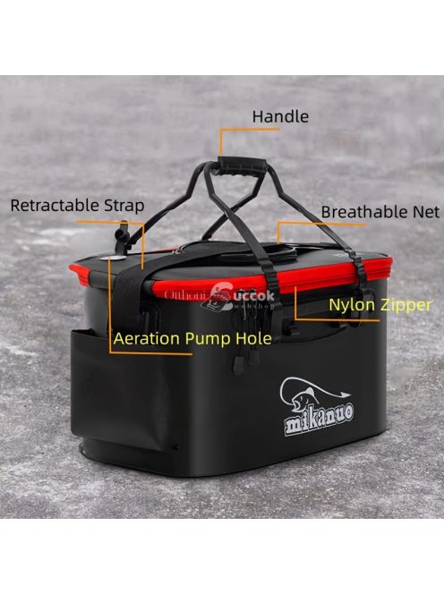 Hordozható műanyag horgásztáska