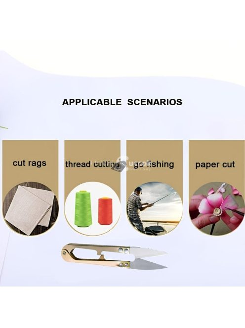 3db precíziós U-alakú olló keresztöltéshez, varráshoz és kézműves munkához