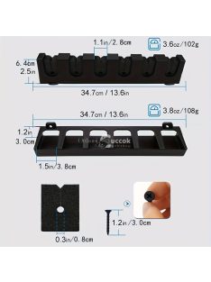   Függőleges/vízszintes Horgászbottartó, Falra Szerelhető Horgászbottartó