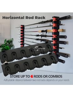   Függőleges/vízszintes Horgászbottartó, Falra Szerelhető Horgászbottartó