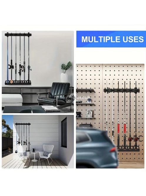 Függőleges/vízszintes Horgászbottartó, Falra Szerelhető Horgászbottartó