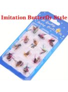 12 db-os prémium légy alakú csali készlet