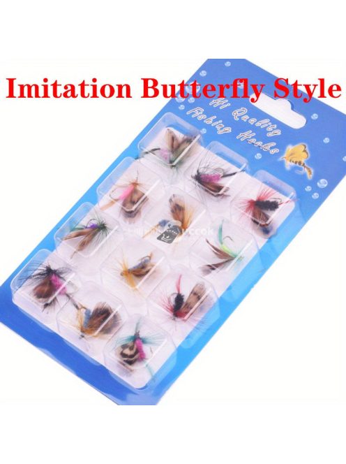 12 db-os prémium légy alakú csali készlet