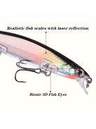 Mesterséges horgász úszó csali, műanyag csali három háromszögű horoggal