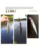 Mesterséges horgász úszó csali, műanyag csali három háromszögű horoggal