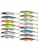 Mesterséges horgász úszó csali, műanyag csali három háromszögű horoggal