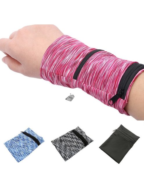 csuklótáska cipzáras tokkal és 2 zsebbel