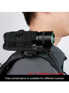 Hátizsák pántjára akasztható zseblámpa tartó