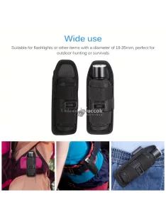 Hátizsák pántjára akasztható zseblámpa tartó