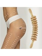 1db 12 Kerekű Fascia Masszírozó, Csúszásmentes Fából Készült Jógamasszázs Görgő