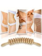 1db 12 Kerekű Fascia Masszírozó, Csúszásmentes Fából Készült Jógamasszázs Görgő