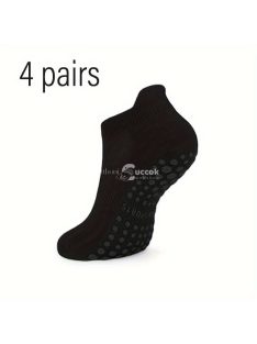 4 pár női pilátesz zokni, csúszásmentes tappancsokkal