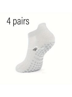 4 pár női pilátesz zokni, csúszásmentes tappancsokkal
