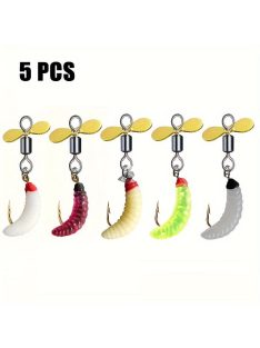 5 db, színes csali csillogó propellerrel horgászathoz