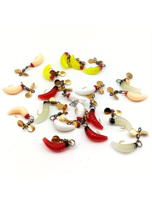 5 db, színes csali csillogó propellerrel horgászathoz