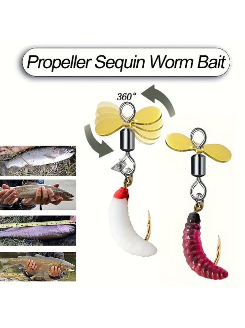 5 db, színes csali csillogó propellerrel horgászathoz