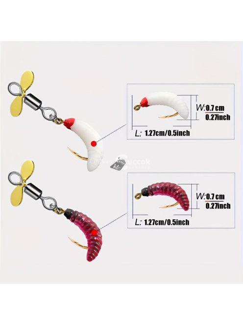 5 db, színes csali csillogó propellerrel horgászathoz