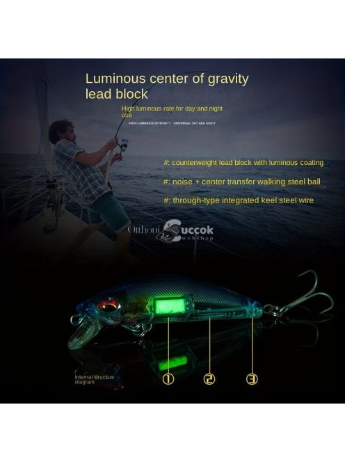 1db Luminous Minnow világító Horgászcsali