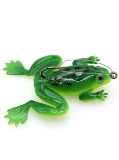 3D puha szilikon békacsali horoggal