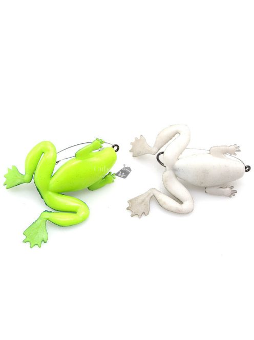 3D puha szilikon békacsali horoggal