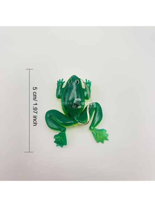 3D puha szilikon békacsali horoggal