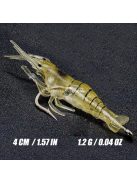 10db Sötétben világító szilikon garnélarák horgászcsali horoggal