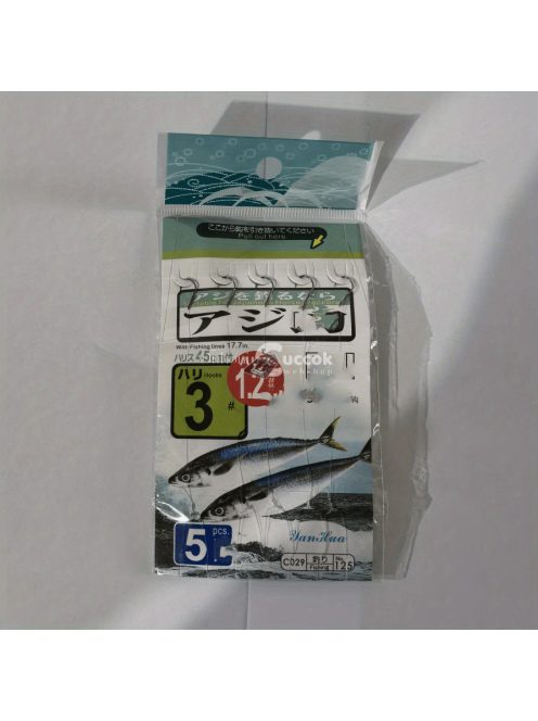 Extra éles horgászkészlet - T-alakú nyárs kialakítás, 5 horog zsinórral