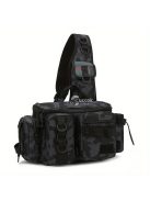 Könnyű, vízálló horgász hátizsák bottartóval és multifunkcionális szervezővel.