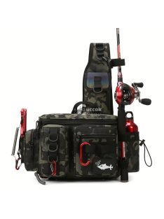 Horgász válltáska bottartóval