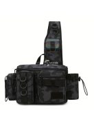 Horgász válltáska bottartóval