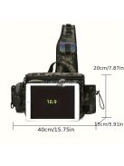 Horgász válltáska bottartóval