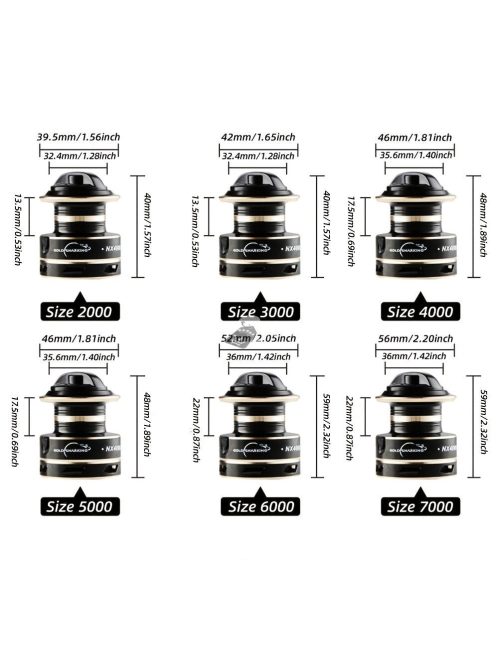 Fém pergető horgász orsó hosszú dobáshoz és édesvízi horgászathoz