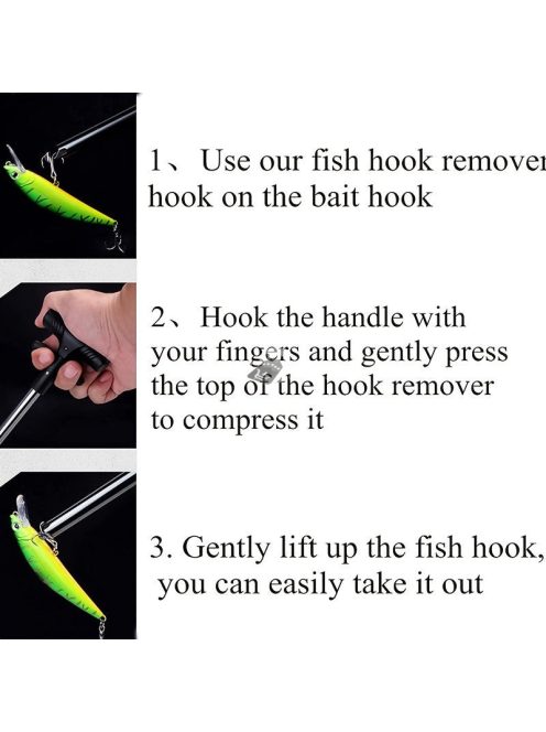 1db Easy Fish Hook Remover - T Alakú Eszköz A Gyors És Fájdalommentes Horogeltávolításhoz