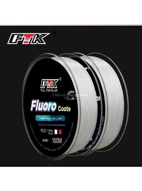 1db FTK 100m Fluorocarbon Bevonatú Nylon Monofil Horgászzsinór