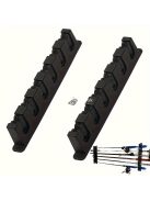 2 db horgászbot tároló állvány, vízszintesen falra szerelhető horgászbottartó